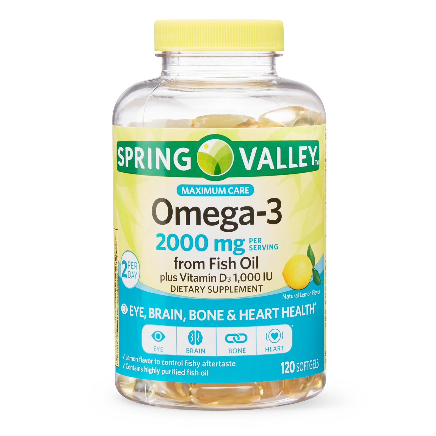 Spring Valley Omega3 Fish Oil Plus Vitamin D3 Softgels