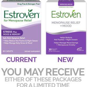 Estroven Menopause Relief + Mood, Helps Reduce Hot Flashes, 30 Ct
