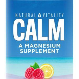 Natural Vitality Calm Magnesium Powder, Raspberry Lemon,4oz