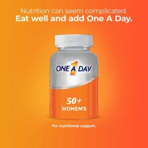 One A Day Women’s 50+ Multivitamin Tablets, Multivitamins For Women, 100 Ct