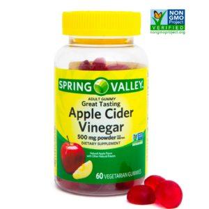 Spring Valley Apple Cider Vinegar 500mg Vegetarian Gummies, 60ct