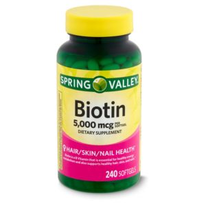 Spring Valley Biotin Dietary Supplement, 5,000 Mcg, 240 Count