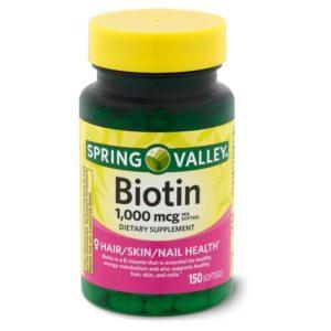 Spring Valley Biotin Softgels, 1000mcg, 150 Count