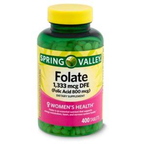 Spring Valley Folate Dietary Supplement, 1,333 Mcg, 400 Count