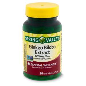 Spring Valley Ginkgo Biloba Extract Dietary Supplement, 120 Mg, 90 Count