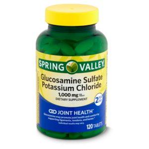 Spring Valley Glucosamine Sulfate Potassium Chloride Dietary Supplement, 1,000 Mg, 120 Count