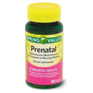 Spring Valley Prenatal Dietary Supplement, 100 Count