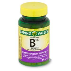 Spring Valley Timed-Release B50 Complex Dietary Supplement, 60 Count