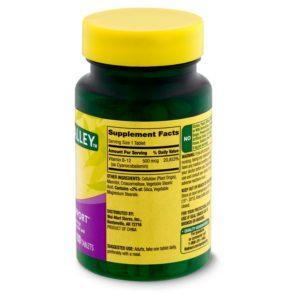 Spring Valley Vitamin B12 Supplement, 500 Mcg, 100 Count