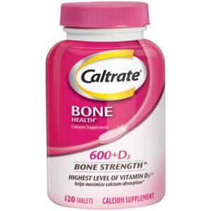 Caltrate Bone Health 600 Plus D3 Calcium Tablets, 600 Mg 120 Ct