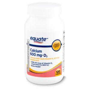 Equate Calcium +D3 Supplement, 120 Count