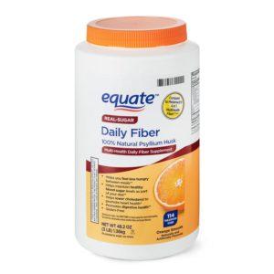 Equate Daily Fiber Orange Smooth Fiber Powder, 48.2 Oz