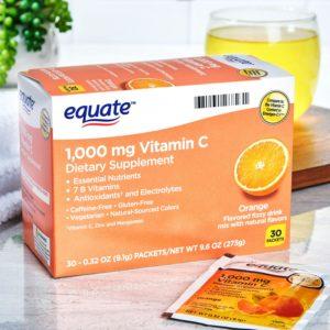 Equate Vitamin C Orange Flavor, 1000mg, 30ct