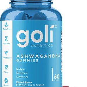 Goli Nutrition Ashwagandha Gummy, Mixed Berry, 60 Count