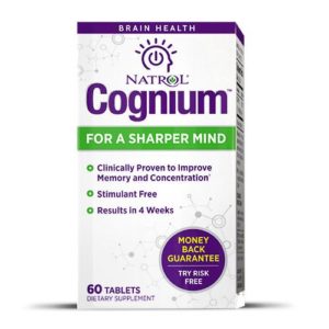 Natrol Cognium Tablets, Brain Health, #1 Clinically Studied, 60 Count