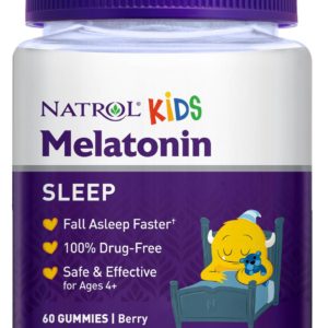 Natrol Kids Melatonin Gummies, Sleep Support, Berry, 1mg, 60ct