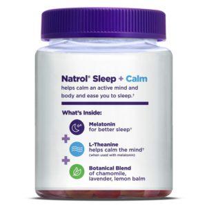 Natrol Sleep+ Calm, Melatonin And L-Theanine, Gummies, 60ct