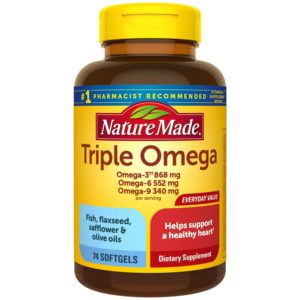 Nature Made Triple Omega 3-6-9 Softgels, 74 Count