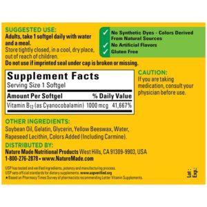 Nature Made Vitamin B12 1000 Mcg Softgels Supplement, 310 Count