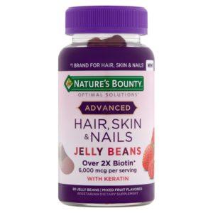 Nature’s Bounty Advanced Hair, Skin And Nails Jelly Beans Vegetarian Dietary Supplement, 80 Count
