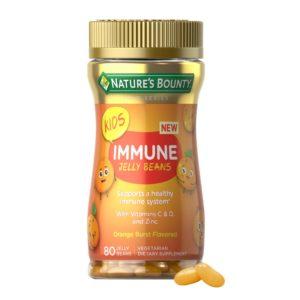 Nature’s Bounty Kids Immune Jelly Bean Supplements, Immune Support, Orange Burst Flavor, 80 Ct