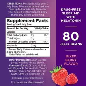 Nature’s Bounty Sleep Jelly Beans With Melatonin, Sleep Aid, Mixed Berry Flavor, 80 Ct