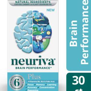 Neuriva Plus Brain Performance Supplement (30 Count), Brain Support With Clinically Proven Natural Ingredients (Coffee Cherry And Plant Sourced Phosphatidylserine)