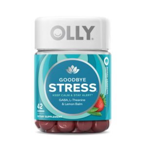 OLLY Goodbye Stress Gummy, GABA, L-Theanine, Lemon Balm, Berry. 42 Ct