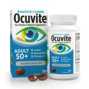 Ocuvite Adult 50+ Eye Vitamins And Mineral Supplements With Lutein, Zeaxanthin And Omega-3-from Bausch + Lomb -50 Soft Gels