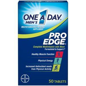One A Day Men’s Pro Edge Multivitamin Tablets, Multivitamins For Men, 50 Ct