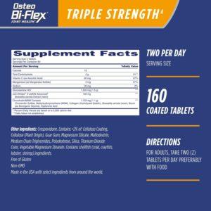 Osteo Bi-Flex Triple Strength With Glucosamine Chondroitin Tablets, 160 Ct, 2 Pack