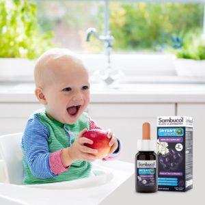 Sambucol Black Elderberry Infant Immune Support Drops, Vitamin C And Antioxidants, .68 Fl Oz Bottle
