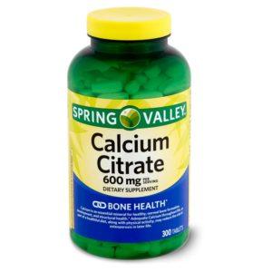 Spring Valley Calcium Citrate Dietary Supplement, 600 Mg, 300 Count