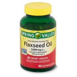 Spring Valley Flaxseed Oil Dietary Supplement, 1,000 Mg, 100 Count