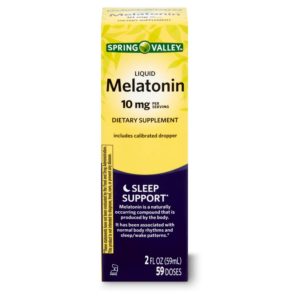 Spring Valley Liquid Melatonin Dietary Supplement, 10 Mg, 2 Fl Oz