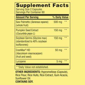 Spring Valley Prostate + Bladder Control Dietary Supplement, 120 Vegetarian Capsules