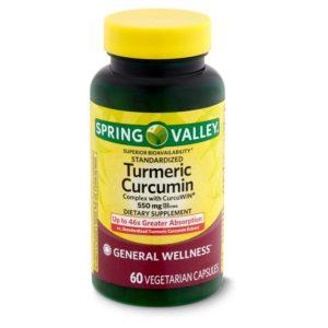 Spring Valley Turmeric Curcumin Complex With CurcuWin Dietary Supplement, 550 Mg, 60 Count