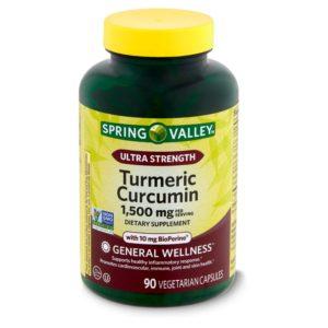 Spring Valley Ultra Strength Turmeric Curcumin Dietary Supplement, 1,500 Mg, 90 Count