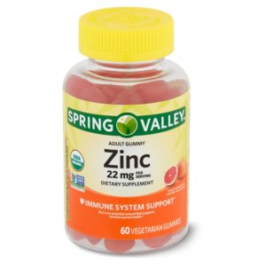 Spring Valley Zinc 22mg Organic Vegetarian Gummies, 60ct