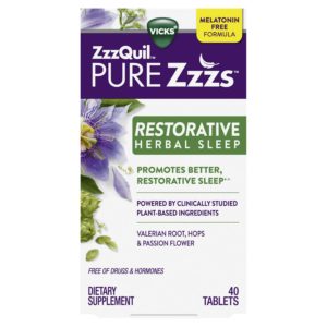 ZzzQuil PURE Zzzs, Restorative Herbal Sleep, Melatonin