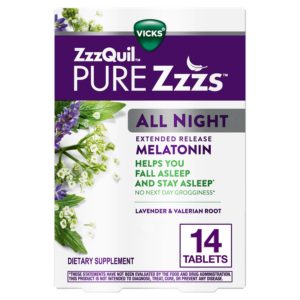 Zzzquil Pure Zzzs All Night Extended Release Melatonin Sleep Aid 14ct