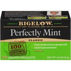 Bigelow Black Tea, Perfectly Mint,Tea Bags, 20 Count