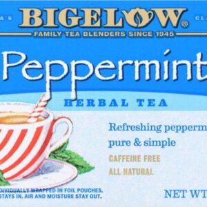 Bigelow Herbal Tea, Peppermint, Tea Bags, 20 Count