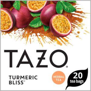 Tazo Turmeric Bliss Herbal Tea, Tea Bags, 20 Count