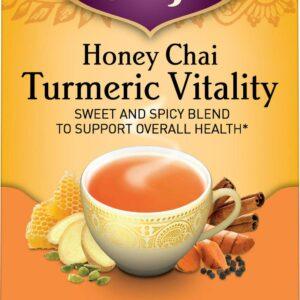 Yogi Tea GMO-Free Honey Chai Turmeric Vitality, Herbal Tea Bags, 16 Ct