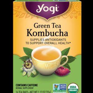 Yogi Tea, Green Tea Bags, Green Tea Kombucha Tea, Supplies Antioxidants To Support Overall Health, 16 Ct Tea Bags